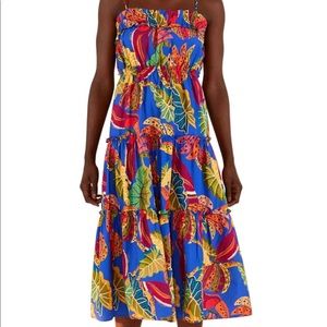 Farm Rio Tropical Banana Print Dress Small